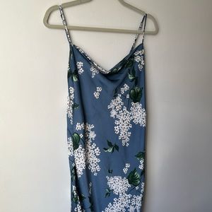 Blue Hydrangea Slip Dress